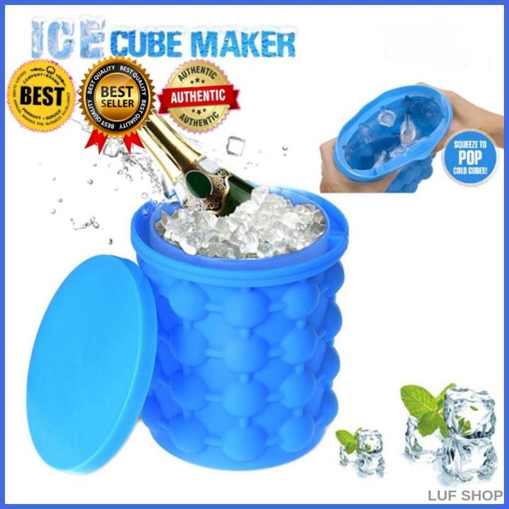 Silicone Ice Cube Maker Bucket with Lid Makes Small Size Nugget