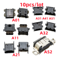 10ชิ้น USB ชาร์จ D Ock เชื่อมต่อพอร์ตสำหรับ S Amsung A51 A21 A31 A41 A10 A01 A11 9A A52 A21S A30S