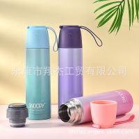 [COD] genuine insulation cup men and women 304 stainless steel student children gradient