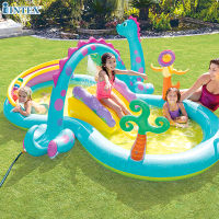 INTEX สระน้ำ สระน้ำเป่าลม สระน้ำสไลเดอร์ ไดโนแลนด์ Dinoland Inflatable Play Center รุ่น 57135