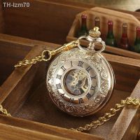 ⌚ นาฬิกา High-grade double open please both parties Roman literally retro manual mechanical pocket watch thick waist chain