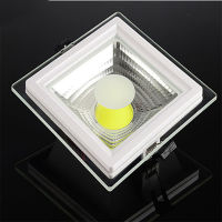 Dimmable LED Panel Light RoundSquare Glass Panel Downlight 5W 10W 15W Ceiling Recessed Lights Spot Light Indoor Lamps AC85-265V