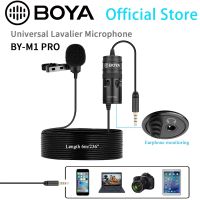 《Miss you electronic》 BOYA BY-M1 PRO 6M 3.5Mm Condenser Lavalier Microphone For PCiPhoneLapel Microphone Youtube Streaming MicrophoneMicrophone Accessories