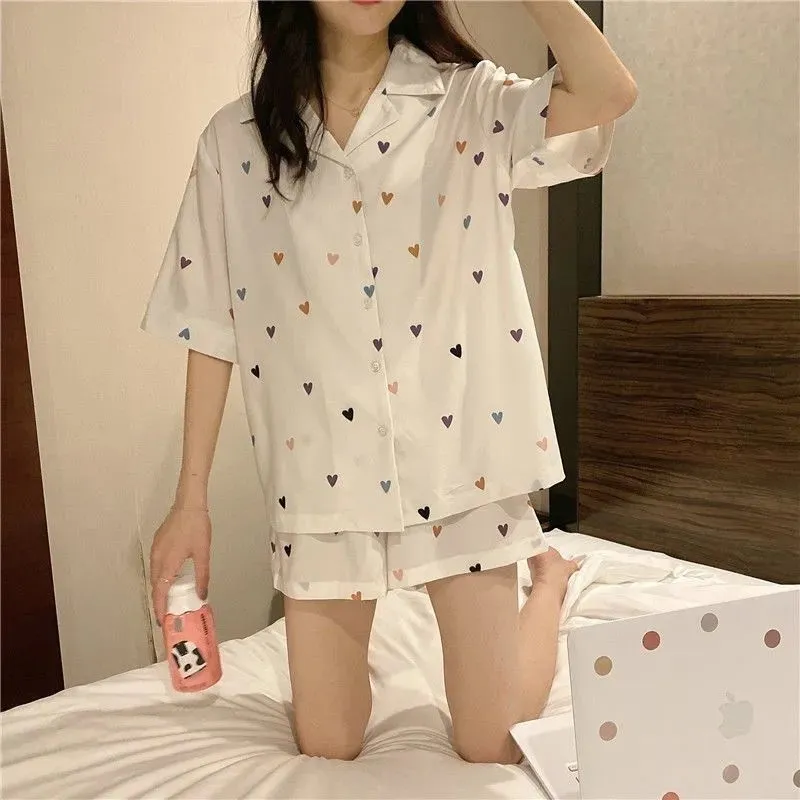 Pijamas Women Pyjamas Cute Cow Print Pajamas Casual Comfortable