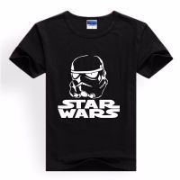 ราคาต่ำสุด!!Alimoo Star Wars เสื้อยืดท็อปส์ผ้าฝ้ายแขนสั้นฮิปฮอปผู้ชายพิมพ์ Men and Women Cotton T-shirt Big Size XXS-4XL  HKXM