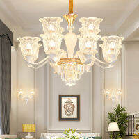 Ceiling Lights โคมระย้า Citrine โคมไฟคริสตัล โคมไฟห้องนั่งเล่น สไตล์ยุโรป โคมไฟเพดานร้านอาหาร