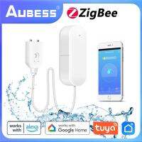 Aubess Tuya Wifizigbee Water Leakage Sensor Leakage Detector Flood Alert Overflow ผ่าน Smart Life Home Security Protection