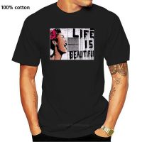 BANKSY LIFE IS BEAUTIFUL STREET ART T SHIRT GRAFFITI STREET ARTISH Cartoon t shirt men Unisex New Fashion tshirt Loose Size top  JFHZ