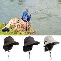 สลักเกลียวแห้งเร็ว Unisex ผ้าคลุมไหล่กันแดด Topi Memancing หมวกปีกหมวกหมวกป้องกันแสงแดดกลางแจ้ง