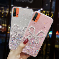 เคสสำหรับ Xiaomi Redmi 9T เคสโทรศัพท์หรูหราระยิบระยับประดับด้วยดวงดาวบนท้องฟ้าประดับพลอยเทียมรูปผีเสื้อผู้หญิงเคสซิลิโคนนิ่มกันกระแทกฝาครอบด้านหลัง