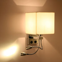 LED Bedside Reading Wall Lamp Light Home Focus LED Reading Swing Arm Sconces Corridor Lamp 2 Lights 2 Switches LED 3W E27 Holder