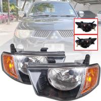 ไฟหน้า โคมตาไฟหน้า รุ่น มิตซูบิชิ ไทรทัน MITSUBISHI TRITON ปี 2005 - 2014 สีใส มุมส้ม ข้าง ซ้าย + ขวา จำนวน 1 คู่ ไม่รวมหลอดไฟ