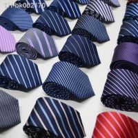 ﹍◘ Business Tie Work Professional Wedding Bridegroom Student Necktie Black 8cm Striped Mens Tie