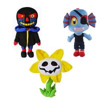 Undertale ตุ๊กตาตุ๊กตาผ้ากำมะหยี่ตัวการ์ตูน Boneka Mainan ผีดิบสีดำดอกทานตะวันนิ่มของขวัญวันเกิดสำหรับเด็กตัวละครเกม