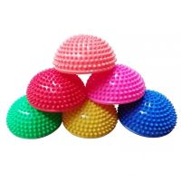 ♦☁ 16cm Yoga Ball PVC Inflatable Massage Point Half Fit Ball Balance Trainer Stabilizer GYM Pilates Fitness Balancing Massage Ball