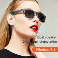 hot【DT】 HIFI 5.3 Bluetooth Headphones Vision Ultra Frame Sunglasses UV Protection Stereo Earphone