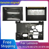 ใหม่สำหรับ Lenovo G70-70 G70-80 G70-35 B70-80อะไหล่แล็ปท็อปอุปกรณ์เสริมปกหลัง Lcd/ที่วางแขน/ด้านล่างสีดำ