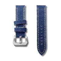 【YP】 Hemsut Canvas Bands Release Denim Pieces Straps Matt Buckle 20mm 22mm 24mm