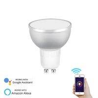 【】 Sotota หลอดไฟ Smart LED Wi-Fi GU10หลอดไฟแบบหรี่ได้ RGB + C + W 2700-6500K แสงสีขาวนวลอุ่นทำงานได้หลายสีกับ Alexa Google Home IFTTT