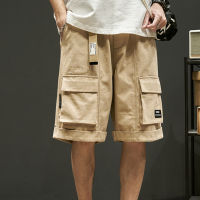 กางเกงขาสั้น แบบบาง เอวยางยืด ทรงหลวม มีหลายกระเป๋า แฟชั่นฤดูร้อน ไซซ์ M - 3xl