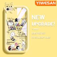 YIWESAN เคสสำหรับ iPhone 6 Plus 6S Plus 7 Plus 8 Plus เคสกระแสแฟชั่นแบรนด์สาวน้อยพร้อมเคสนิ่มเคส Tpu ใสน่ารักกรอบสีเคสกันกระแทกกล้อง