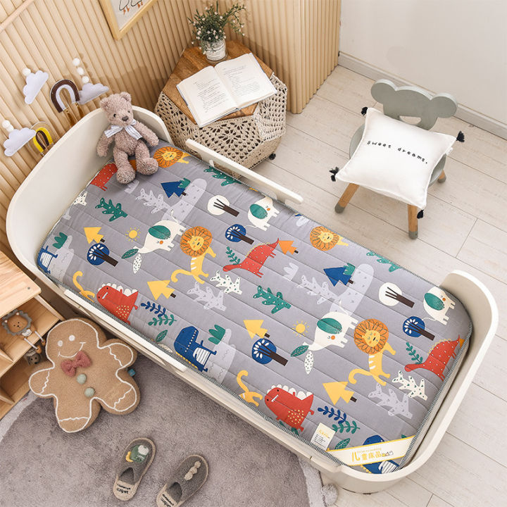 baby-bed-mattress-newborn-crib-bedding-set-cartoon-cotton-nursery-mattress-thickening-removable-and-washable-mat-for-babies