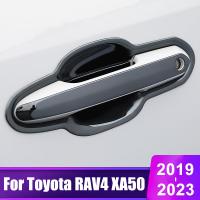 อุปกรณ์ป้องกันฝาครอบสำหรับโตโยต้า RAV4 2020 2021 2022 2023 RAV 4 XA50ไฮบริดสแตนเลสที่จับประตูรถ