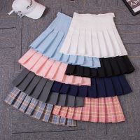 【CW】 Women  39;s Short Skirt Waist Student Pleated Size Color Kawaii Campus Uniform