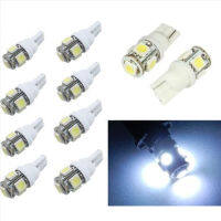 Stiup 10Pcs T10 194 168 5050 5SMD LED หลอดไฟข้างรถแผ่นเรืองแสงหลอดไฟสีขาว