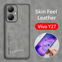 เคสโทรศัพท์เนื้อหนังแกะสำหรับ Vivo Y27 VivoY27 Y 27 4G 2023กรอบด้านหลังซิลิโคนนิ่มแฟชั่นกันกระแทก