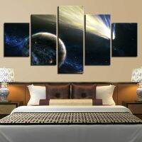 5ชิ้น Cosmos บทคัดย่อ Planet Light ภาพวาดผ้าใบ Modular Earth ภาพ Wall HD พิมพ์ภาพวาดโปสเตอร์ตกแต่งบ้าน