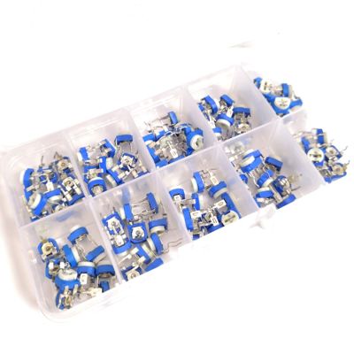 ❇▨❈ 100pcs/lot RM065 Potentiometer Variable Resistors Kit 500 ohm -1M Ohm Trimmer Potentiometer Adjustable Resistors Set 1K 10K 100K