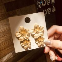 【YF】◕❄  Earrings Lacquered Layering Petals Big Drop Fashion Jewelry Accessories