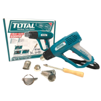 เป่าลมร้อน TOTAL 2000 วัตต์ รุ่น TB1206 เครื่องเป่าลมร้อน ปืนเป่าลมร้อน HEAT GUN พร้อมหัวเปลี่ยนกำหนดทิศทางลม เป่าลมร้อน ปืนเป่าลม