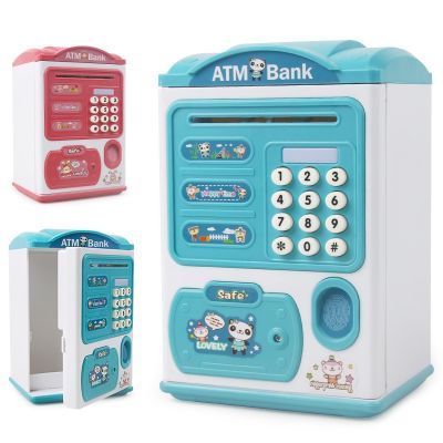กระปุกออมสิน ATM กระปุกออมสิน มีดนตรีมีรหัส/สแกนลายนิ้วมือ ตู้เซฟดูดแบงค์สามารถหยอดเหรียญได้