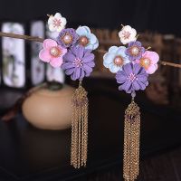 Hair Clips Flower Hanfu Hair Accessory Tassel Hairclip Chinese Hairpin Hair Grips Women Barrettes Hair Accessories Gift Women