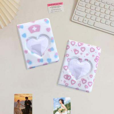 Photo Album Large Capacity Picture Album Love Heart Print Picture Photo Display Album PVC Picture Collect Book For Students  Photo Albums