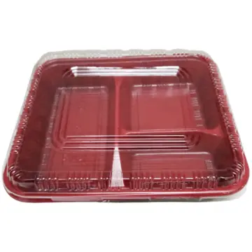 100 Set Disposable Bento box Lunch box Syokado with transparent