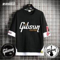 ? 2023 high quality new style? American Gibson guitar streamer T-shirt Big G rock band music lovers for men and women pure cotton short sleeves