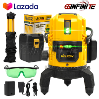 DELTON เครื่องวัดระดับเลเซอร์ ระดับน้ำเลเซอร์ 2 เส้น 360 องศา เลเซอร์สีเขียว 2 Lines Green Laser Level รุ่น DT-GL2P เลเซอร์ เลเซอร์วัดระดับ วัดได้ทั้งกลางแจ้ง-ที่มืด พร้อมกล่องเก็บอุปกรณ์ แถมฟรี!! ขาตั้งวัดระดับ มูลค่า 590 บาท