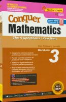 SAP conquer Mathematics 3 the 4 operations fractions Singapore mathematics conquering edition third grade primary school English workbook modeling learning method