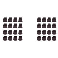 ۩♠✙ 32 Pcs Brown Silicone Chair Leg Floor Protectors Square Chair Leg Caps With Wrapped Felt Fit: 0.75 Inch-1.0 Inch