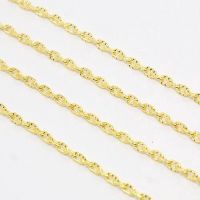 1 roll Iron Cross Chains Cable Chain for DIY Necklace Making 3x2x0.5mm 100m/rollTH