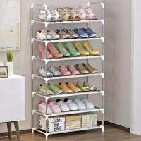 ชั้นวางรองเท้า Shoe Rack 7 ชั้น วัสดุทำจากโครงเหล็ก ขนาด 30x60x105 CM