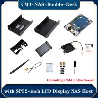 Waveshare CM4-NAS-Double-Deck with SPI 2-Inch LCD Display NAS Host for Raspberry Pi CM4 Computing Module (Without CM4)