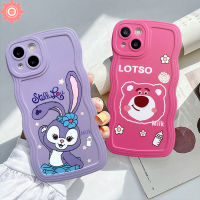 เคสลายหมีสตรอเบอร์รี่น่ารักสำหรับ Realme 10 C15 C21Y C25Y C30 C25 C35 C12 C11 C25s C33 8i 8 8pro 9 9i 5 9pro 5i 6i + 7 7i C3 C1 C20A C20 C11 2021การ์ตูนเคสขอบลอนนิ่ม StellaLou