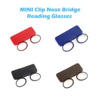 Stick On Phone MINI Clip Nose Bridge Reading Glasses 1.0 To 3.5 Portable Presbyopic Glasses With Case