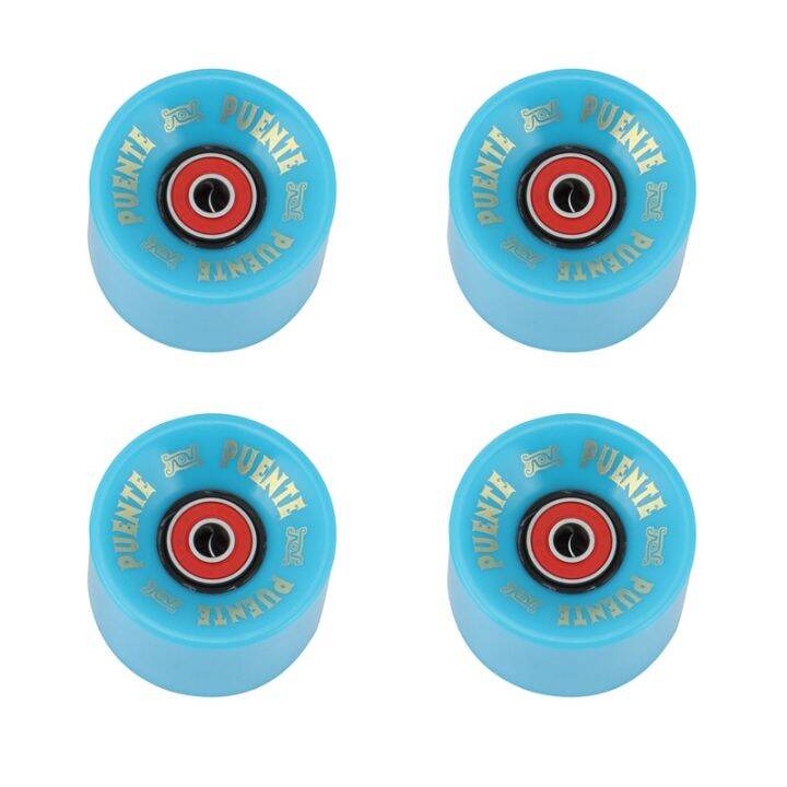 PUENTE 4Pcs/Set Cruiser Skateboard Wheels PU Wheels Long Board Cruiser Wheels with ABEC9