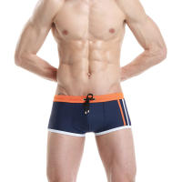 Dark Blue Orange Color Matching Swimming Trunks Mens Seobean Mens Swimming Trunks Mens Lace Boxers Wholesale