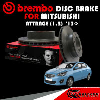 จานเบรกหน้า BREMBO MITSUBISHI ATTRAGE (1.2)  13-&amp;gt; (09 C927 11)